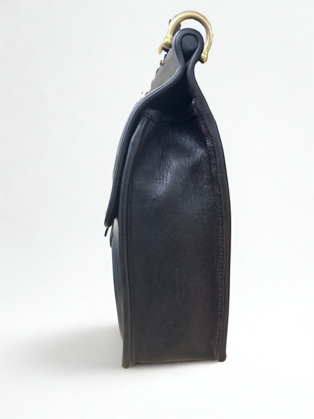 Vintage COACH Willis Bag 9927 Black Glovetanned Leather Crossbody + Dust Bag - Picture 11 of 12